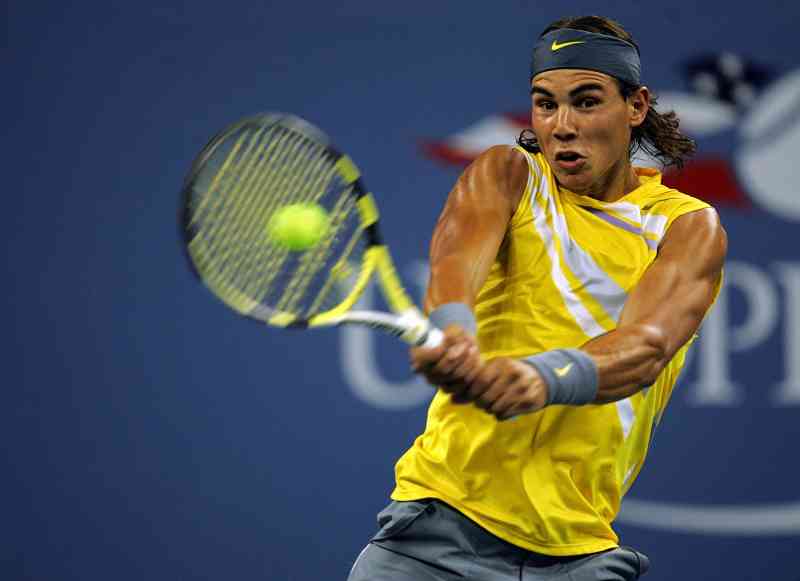 Nadal en acción en septiembre de 2007, el mes en que nació Blanch